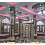 پنجره گره چینی با طلق رنگی