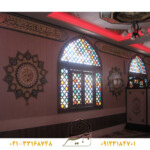 پنجره گره چینی با طلق رنگی