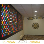 پنجره گره چینی با طلق رنگی