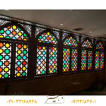 پنجره گره چینی با طلق رنگی