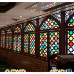 پنجره گره چینی با طلق رنگی