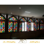 پنجره گره چینی با طلق رنگی