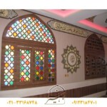 پنجره گره چینی با طلق رنگی